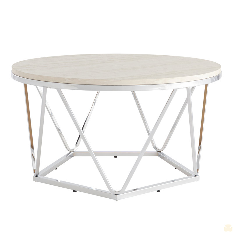 Faux Stone Round Coffee Table