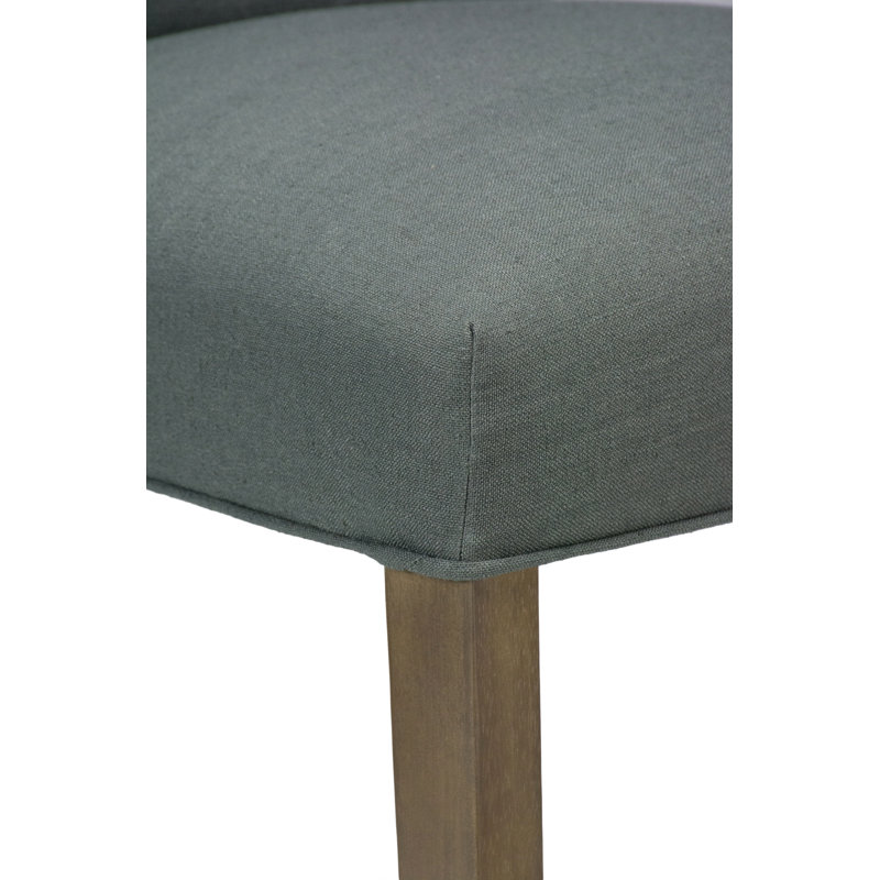 Chaise parsons rembourrée Hilley Spring Seating, Noyer, Gris anthracite