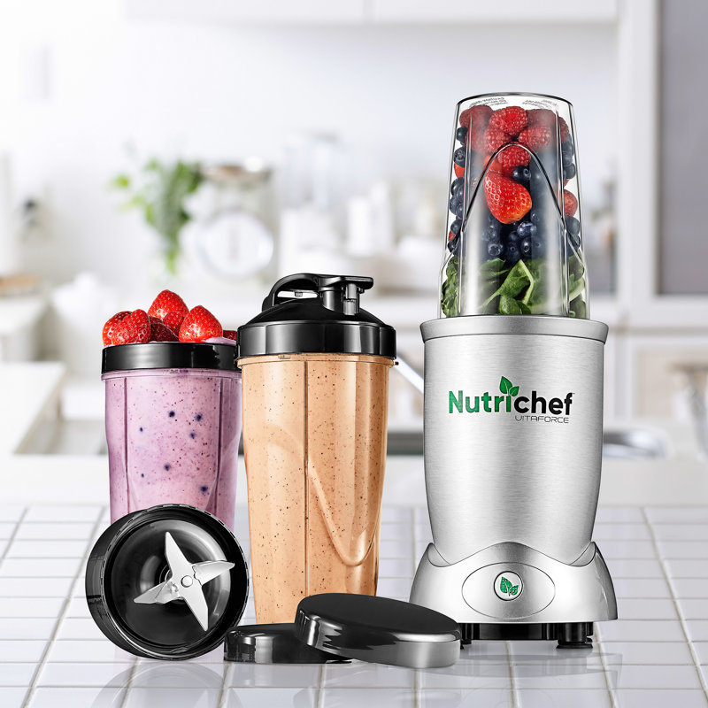 NutriChef 600oz. Personal Blender, Chrome