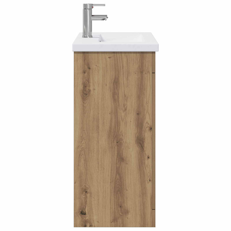 Vanity & Mirror Set, Artisan Oak