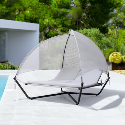 Lit de repos pour terrasse avec hamac 74,4 po de largeur