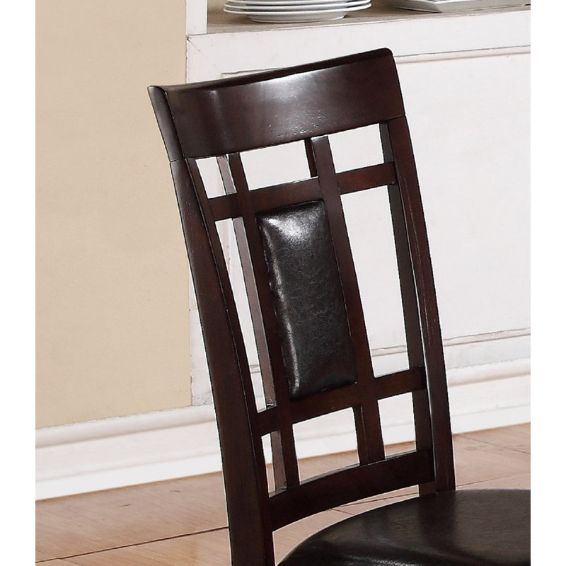 Ensemble de salle à manger 7 pièces avec table rectangulaire et chaises rembourrées en similicuir