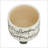 S/2 CERAMIC 6/8" SCRIBBLE FOOTED PLANTER, BEIGE