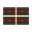 Tartan Vegan Leather Rectangle Pebble Placemat-351960968
