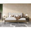 Ensemble de chambre à coucher Tessa - Tissu gris moderne et wengé-1752097157