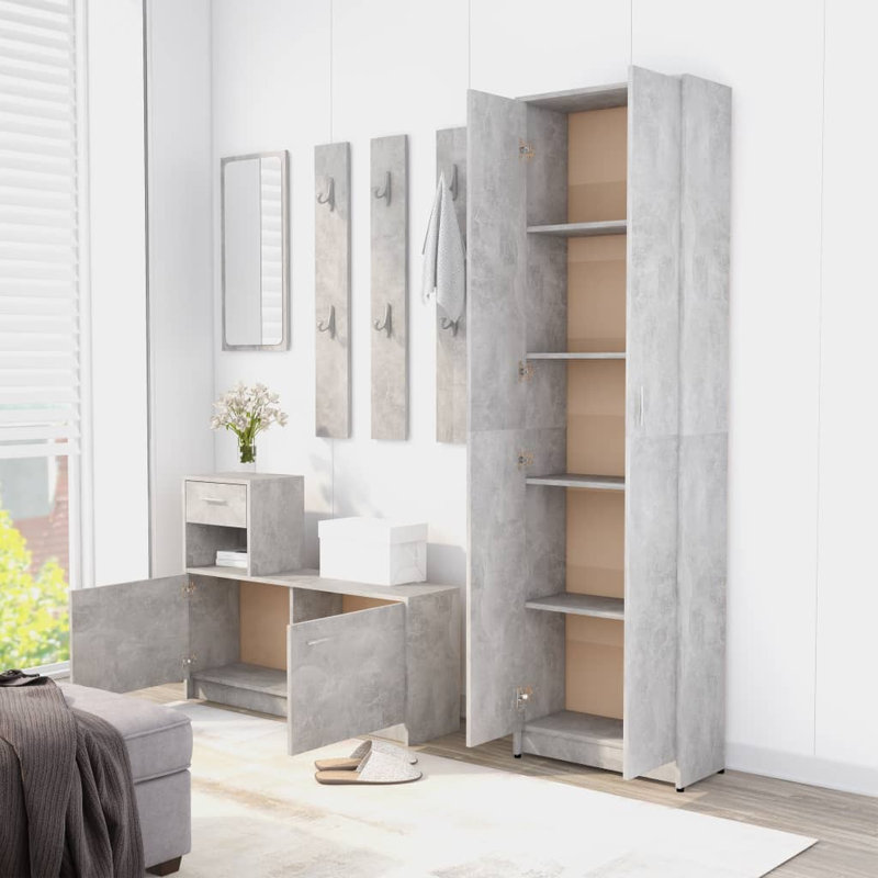 Avreigh 100 cm W Hallway Set, Concrete Grey