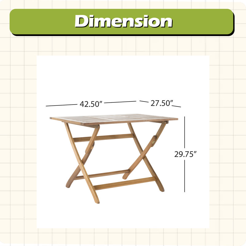Table pliable avec un design peu encombrant pour la maison et l'extérieur