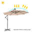 Direen 120'' Lighted Cantilever Umbrella-2084821640