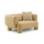 Fauteuil rond rembourré surdimensionné de 57 po avec coussins décoratifs Ambra