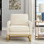 Chaise d'appoint de style moderne avec base en métal doré, chaise de loisir rembourrée avec accoudoirs ouverts, fauteuil-353406570