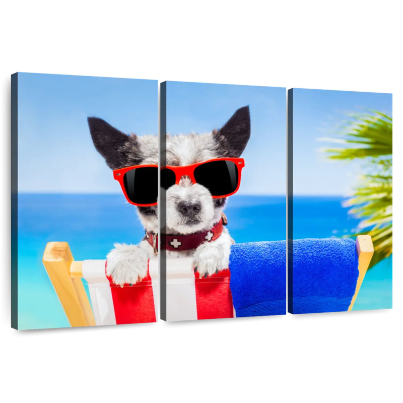 Ketti Beach Chic Dog, 48" H x 74" W