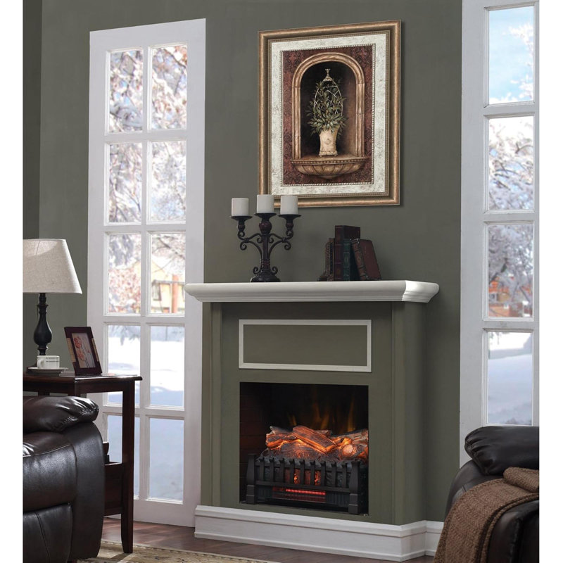 Electric Set Sq Ft Heater Faux  Insert With Infrared Flames For Existing Fireplaces Remote Control Included