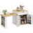 67.7" extendable kitchen island For Seating 2-6, Island Table For Kitchen with power outlet, Drawer, Sided Storage, Spice Racks, White