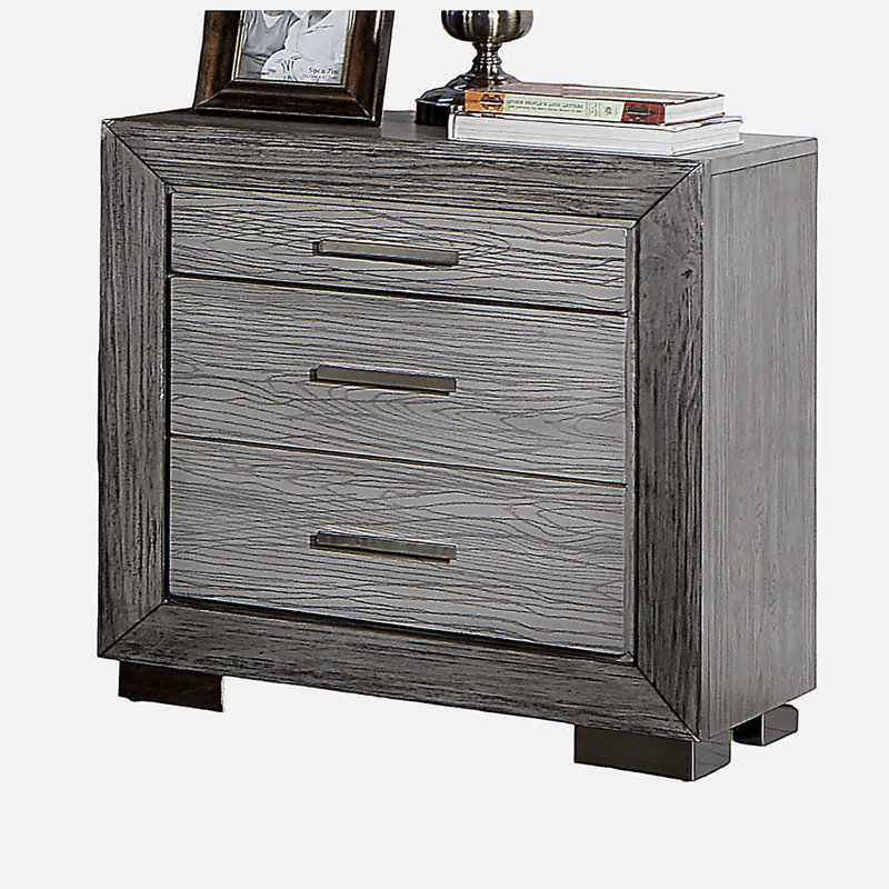 Table de chevet grise 1pc