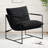 29''Wide Upholstered Sling Accent Chair with Metal Frame-671360047