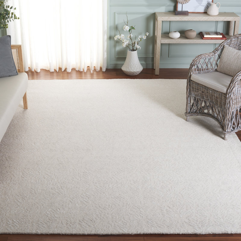Glamour 620 Hand Tufted Wool/Viscose/Cotton Oriental Rug in Ivory, Rectangle 8' x 10'