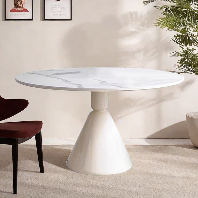 Table de salle à manger French Cream, H 29,52 po x l 51,18 po x P 51,18 po, 5 pièces: table, 4 chaises