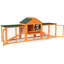 Lapin orange avec aire de repos, 2 espaces de jeu, poignées, rampes, plateau amovible et protection imperméable pour une installation intérieure ou extérieure Grand espace confortable, aires de jeu, nettoyage