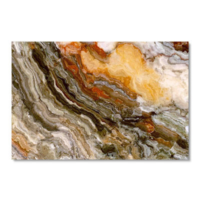 Yellow Abstract Mineral Rock, Acrylic Wall Decor for Home Bedroom Office