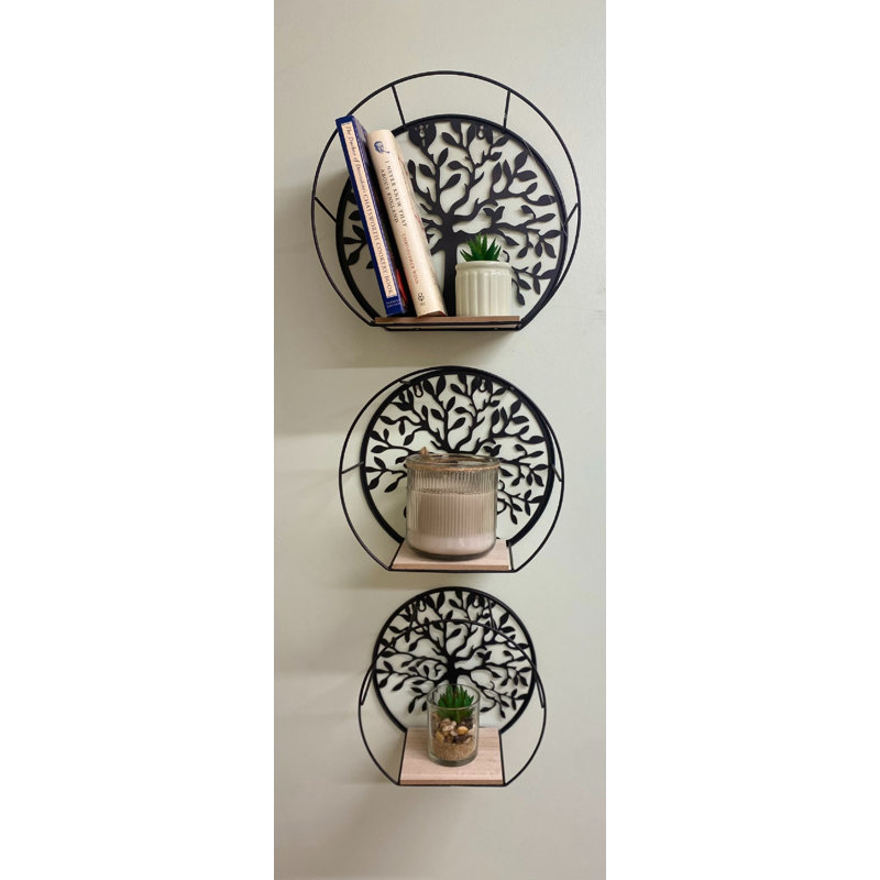 Hibba 3 Piece Circle Accent Shelf