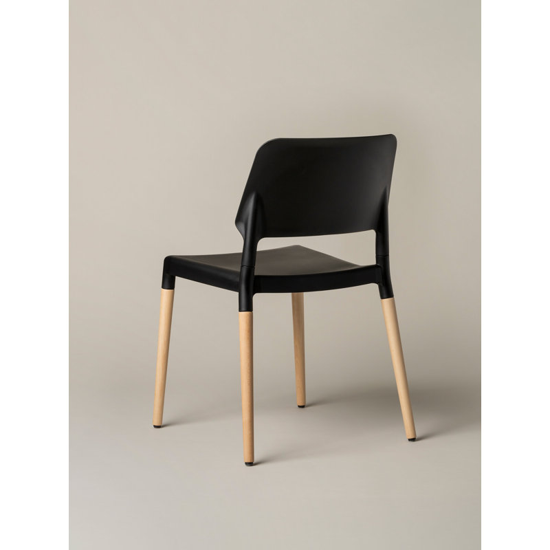 Belloch Chair, Black, Natural Beech Wood