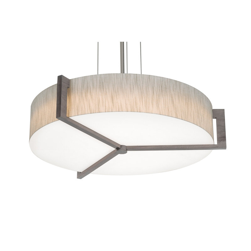 Leeroy 4 - Light Pendant, Jute, 42.5" H  x 27.15" W x 27.15" D, Weathered Grey