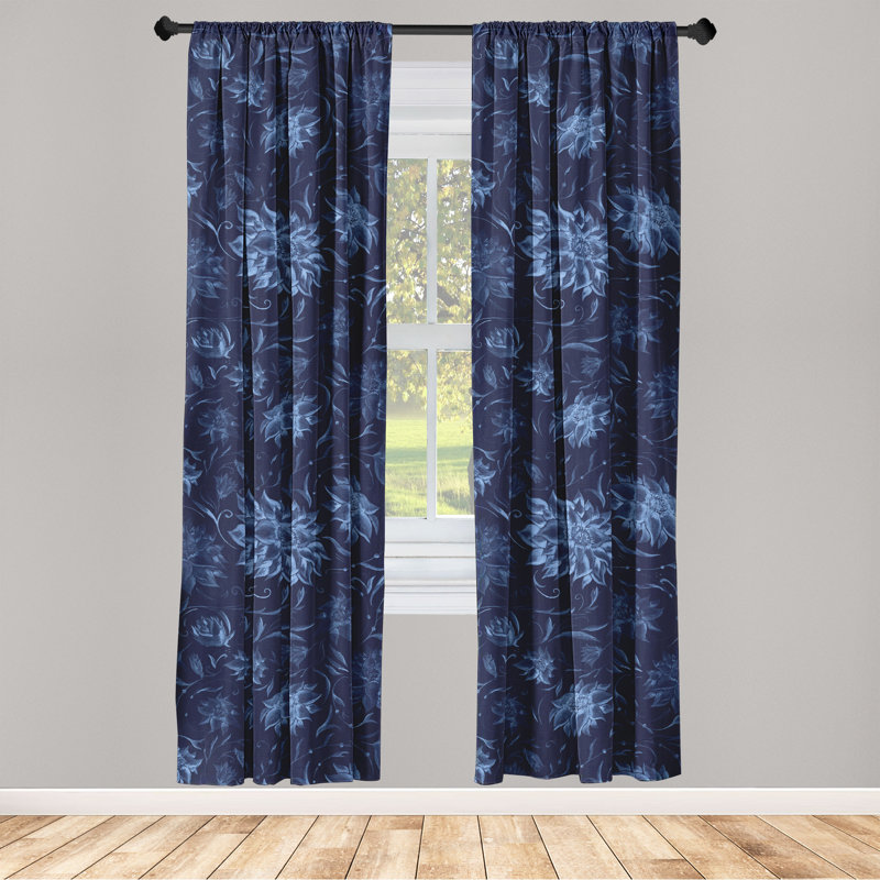 Jacqualin Semi Sheer Curtain Pair, 28" W x 84" L