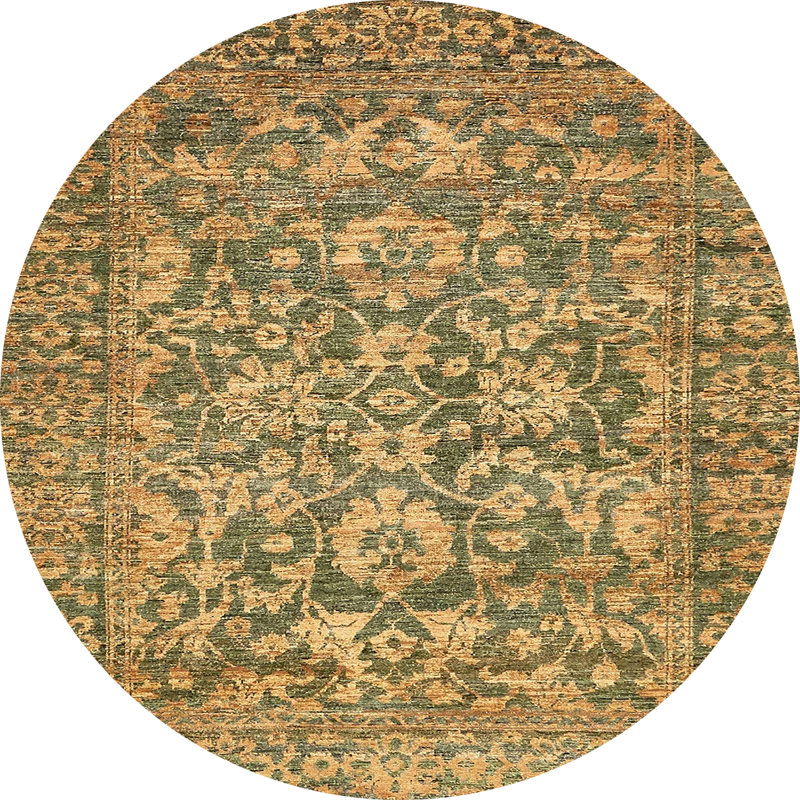 Tapis abstrait moderne 492, Rond 7 pi