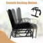 Chaise berçante de patio avec coussin-913543058