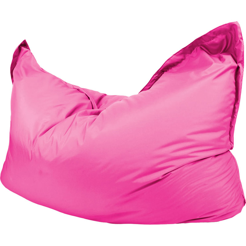 Bean Polyester Outdoor Friendly Refillable Bean Bag Chair & Lounger, Pink
