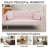 71" Velvet Convertible Loveseat Sofa with Adjustable Backrest & 2 Pillows-552533614