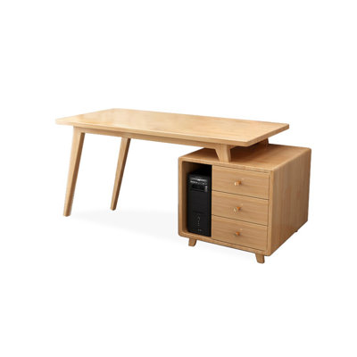 Bureaux rectangulaires en bois massif 55,12 po