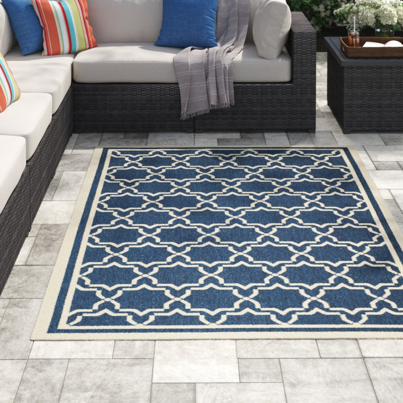 Dirks Performance Geometric Indoor/Outdoor Area Rug, Rectangle 9' x 12'