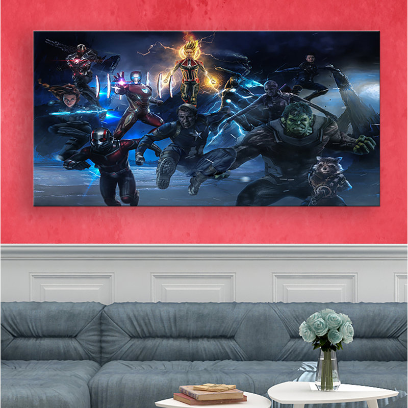 Avengers Marvel - Wrapped Canvas Print, 78cm H x 103cm W x 2cm D