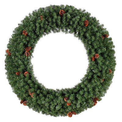Faux Lighted Pine 48'' Wreath