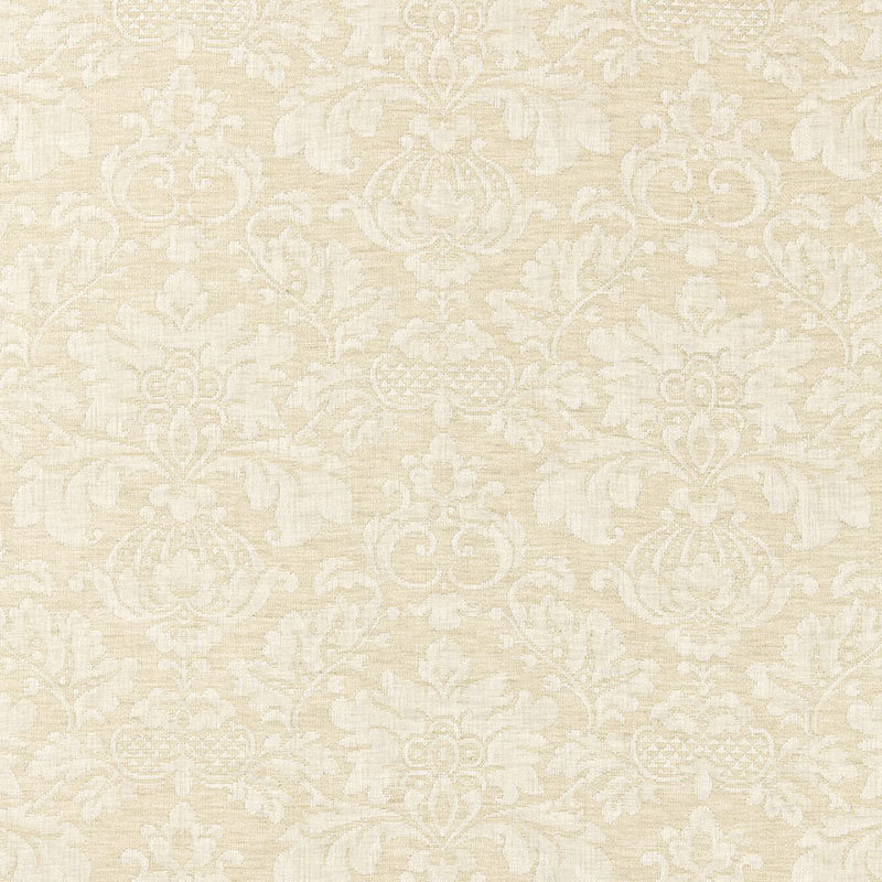 Montisi Linen Damask Fabric, Buttermilk