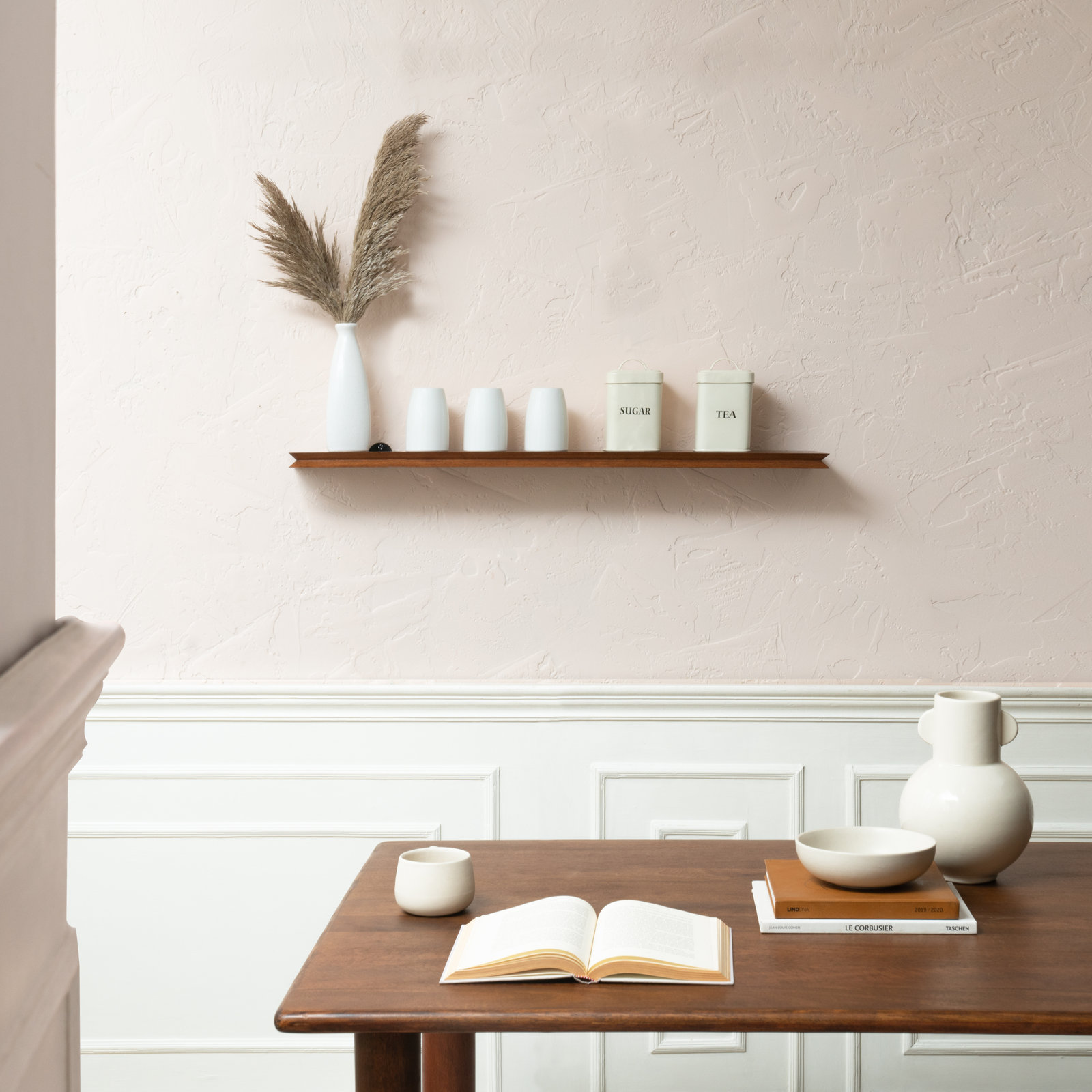 Irie Mango Wood Floating Shelf, 1'' H x 36'' W x 6'' D, Walnut