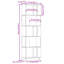 Glennisha 163.5cm H x 51cm W Solid Wood Geometric Bookcase-1827066546