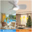 Ventilateur de plafond de chambre à coucher de 23 pouces avec moteur à courant continu à télécommande 3 pales à intensité variable de 3 couleurs avec lumière DEL de 18 W-1082441577-1082441572