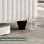 Lit à oreilles Gerasim Queen blanc de 152 cm de haut, en fausse fourrure, avec éclairage DEL et port USB de chargement-1541595086-1541595087