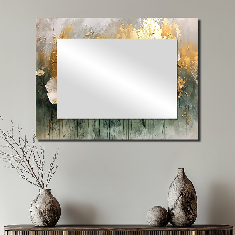 Wildflowers Spring Symphony Fury I - Art mural miroir floral - imprimé sur métal, 24 po x 32 po