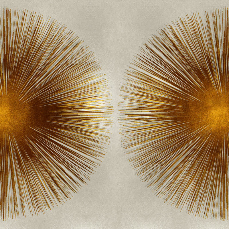 Bronze Sunburst II by Abby Young - Wrapped Canvas Art Prints, 30cm H x 30cm W 