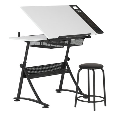 Crase Adjustable Metal Base Drafting Table