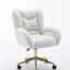 Chaise de bureau pivotante en tissu Teddy
