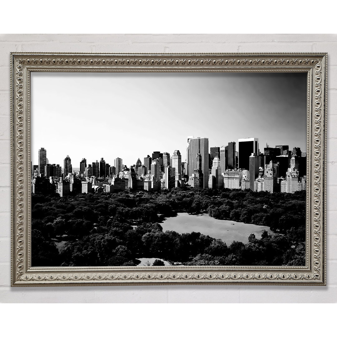 New York City Central Park von oben B N W - Druck