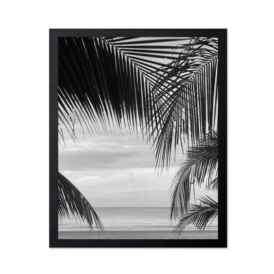 View Between Palm Leaves