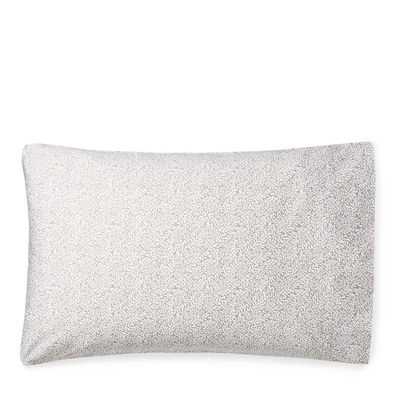 Spencer 200 Thread Count Abstract 100% Cotton Pillowcase, King, Stone Gray