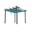 Pergola à auvent rétractable en aluminium, pavillon d'extérieur moderne avec finition grain de bois, imperméable, UPF 50+-128710139