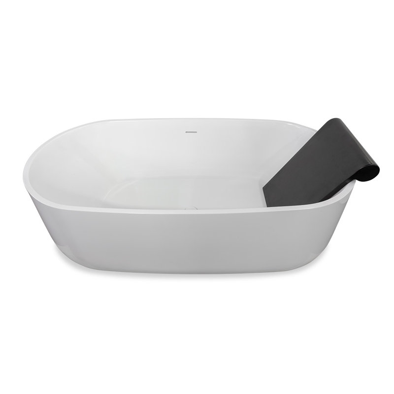 Ottavo 61.62'' L Freestanding Soaking Bathtub, Gloss White