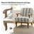 Amilio 28" W Farmhouse Striped Upholstered Armchair with Solid Wood Frame-523936735